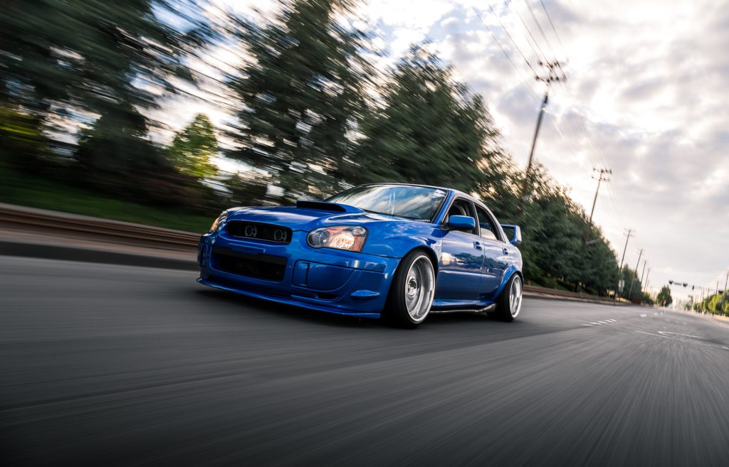 Blue Subaru WRX