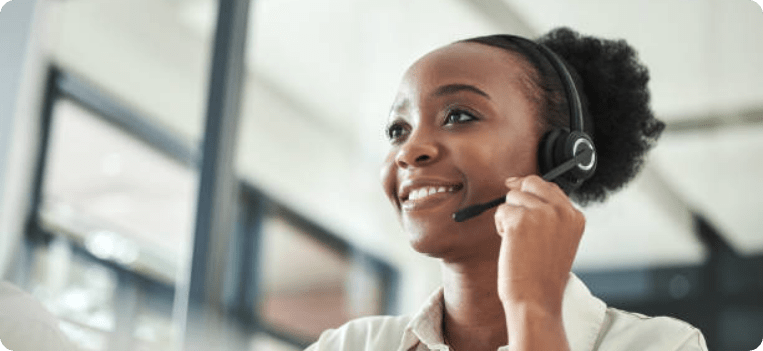 Person With a Headset Answering Phone Calls